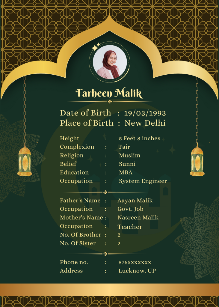 Latest for Muslim Biodata | Biodata for marriage