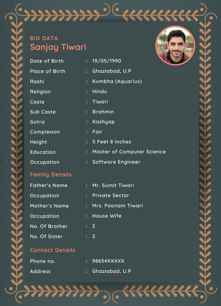 Attractive Biodata | Biodata for marriage